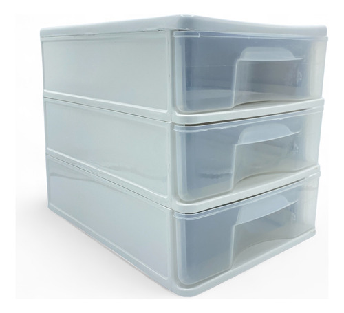 Gaveteiro Organizador Multiuso 3 Gavetas 35x25x29 Cm Branco