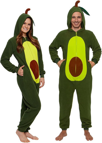 Kigurumis Enterizo Para Mujer Diseño Aguacate Verde Talla M