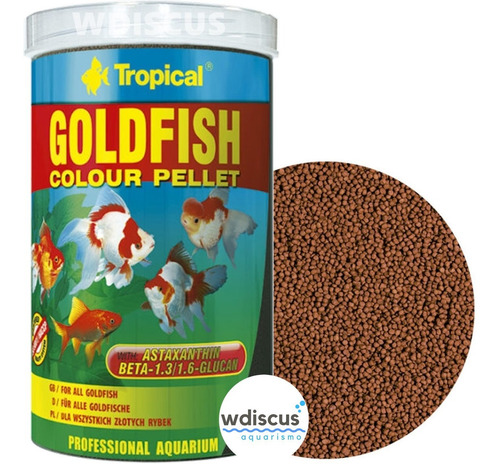 Tropical Goldfish Colour Pellet 360g - Ração Koi Kinguios