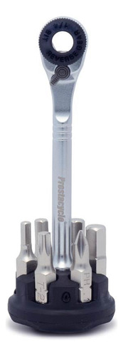 Mini Trinquete 1/4 40 Nm Y Destornillador Con 6 Puntas Hexag