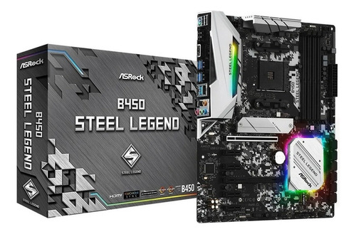 Placa madre de computadora ASRock steel legend B450