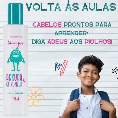 Xô Piolho Shampoo Recondicionador + Gift Colorir Stitch