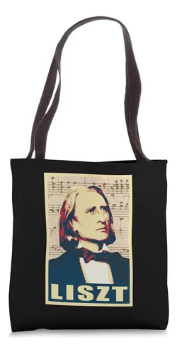 Franz Liszt Compositor Musical Notas Estilo Retro Propaganda