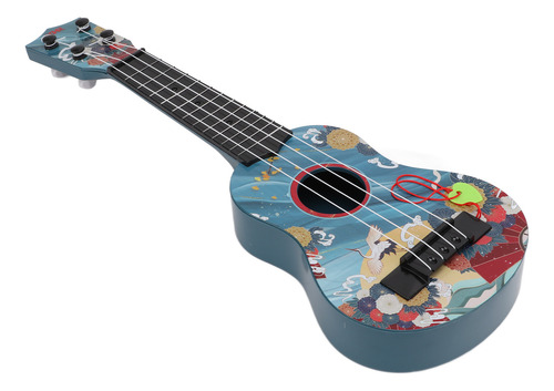Ukelele De Plástico Azul Para Niños, Miniguitarra, Instrumen