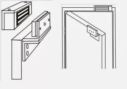 Kit Cerradura Magnética + Control Acceso Antivandalico + Lector Interno +  Fuente Para Puerta De Madera