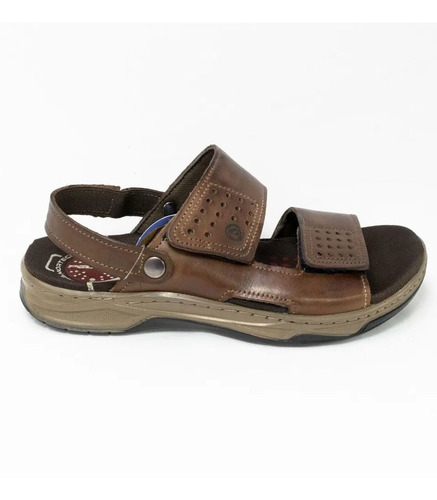 Imagem 2 de 6 de Sandália Pegada Masculino Chinelo Papete Couro 132206 Marrom
