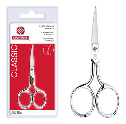 Tesoura Unha Curva 9cm Manicure Classic Mundial Bc-427 3.1/2