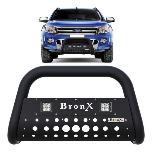 Defensa Burrera Black Luz Led Ford Ranger 13-17 2fs