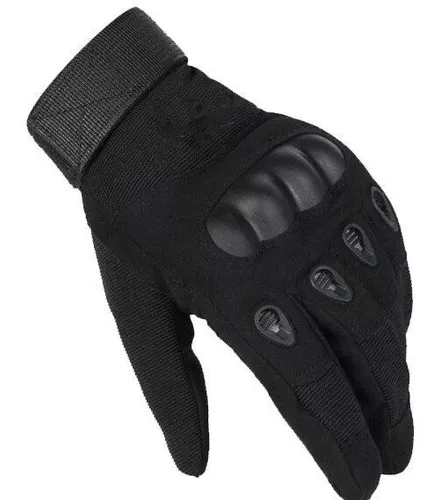 Guantes Tacticos Elastizados Antidesl Dedo Completo Negros