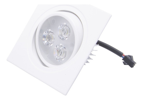 Kit 10 Spot Led 3w Quadrado Branco Frio Embutir Casa Sala