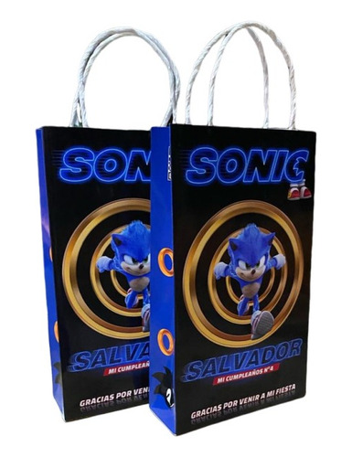 Bolsas O Cajas Dulceras Cumpleaños Temática Sonic