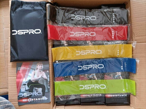 Imagen 8 de 9 de Bandas De Resistencia 5 Pzas Crossfit Fitness Ejercicios Kit
