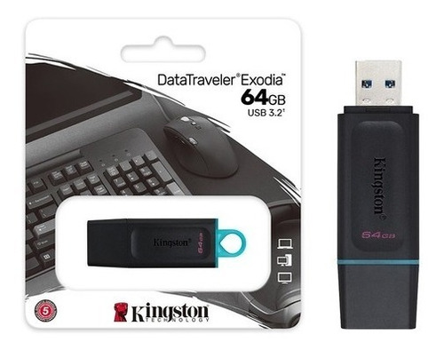 Pendrive Kingston 64gb Data Traveler 100g3 Usb 3.0 Original
