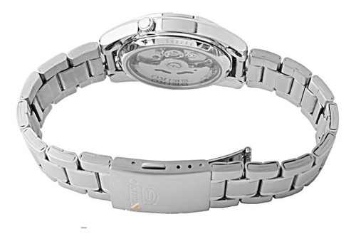 Reloj Hombre Seiko 5 Automático Colores Surtidos/relojesymas Correa Azul Xs77k Bisel Plateado Fondo Azul