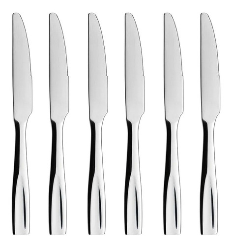 6 Facas De Sobremesa 17cm Fortaleza Inox Café Bistro Oxford