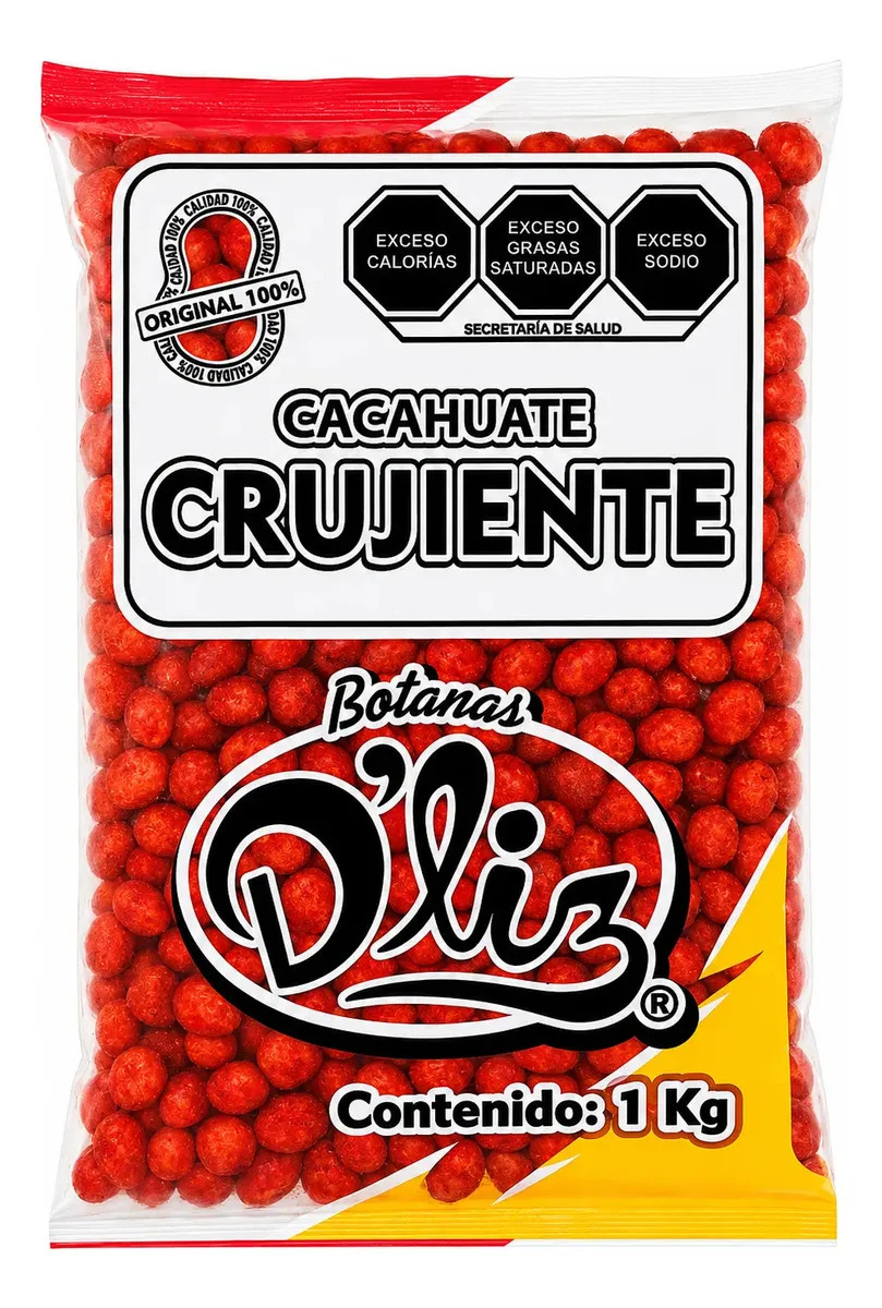 Cacahuate Crujiente Tipo Hot Nuts 1 Kg - Botanas D'liz