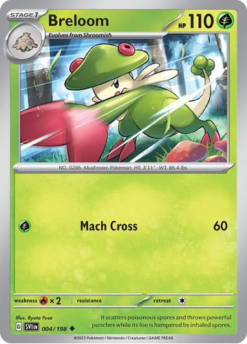 Cartas Pokemon Breloom 109/198 Scarlet & Violet Svi