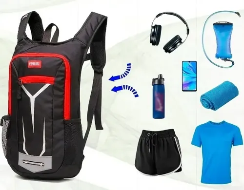 Mochila Running Everlast Trekking Bici Deportes Hombre Mujer Color