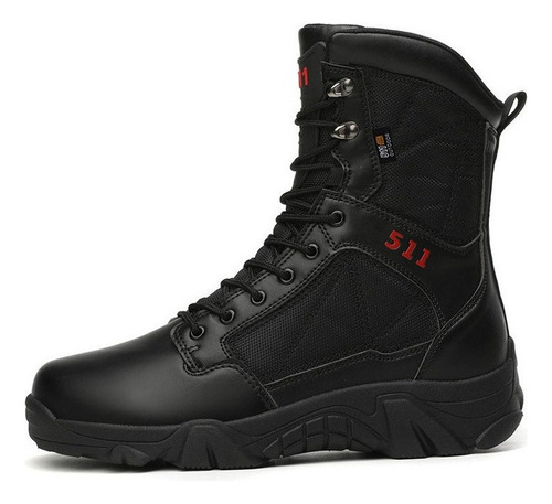 Botas Militares Hombre Ligeras Impermeables Space Cuero