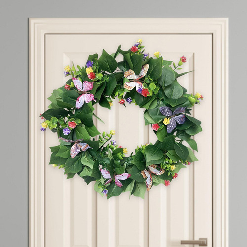 Corona De Puerta Principal Artificial, Decoración Del