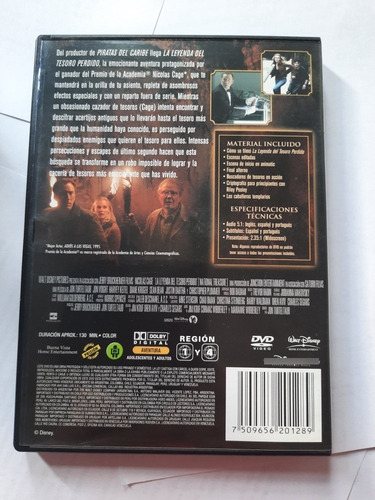 La Leyenda Del Tesoro Perdido 1+2 / Walt Disney / Dvd