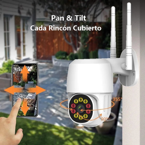 Imagen 6 de 7 de Ation Cámara De Seguridad Hd Wifi 10 Led 1080p Con Alarma