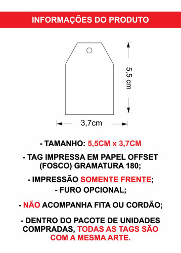 Tag Personalizada Lembrancinha Dinossauros - 50 Unidades