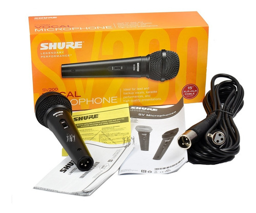 Micrófono Vocal Shure Sv200 Cardioide Original Sv-200  