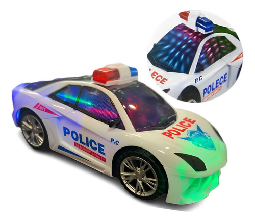 Carrinho Infantil Bate E Volta Policia Com Luz E Som