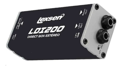 Direct Box Passivo Estéreo Ldi-200 Preto Lex Sen