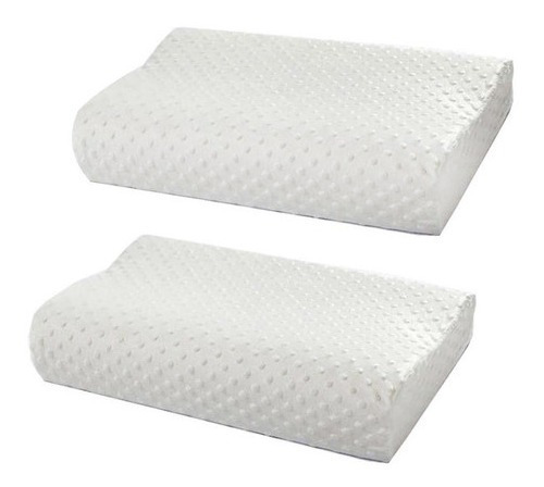 Set 2 Almohada Viscoelástica Cervical Con Memoria