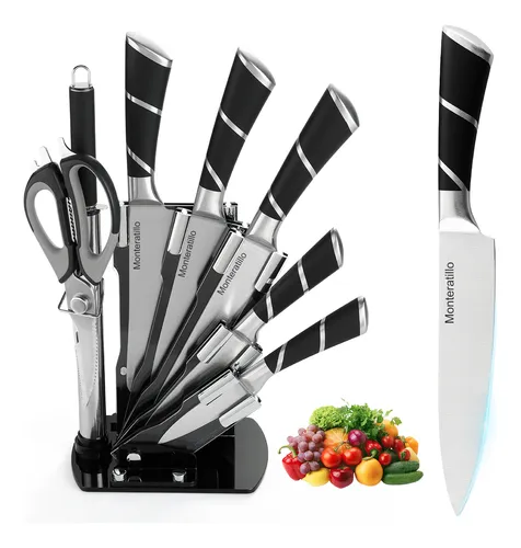 comprar Juego De Cuchillos De Cocina Profesional 8 Piezas Con Base