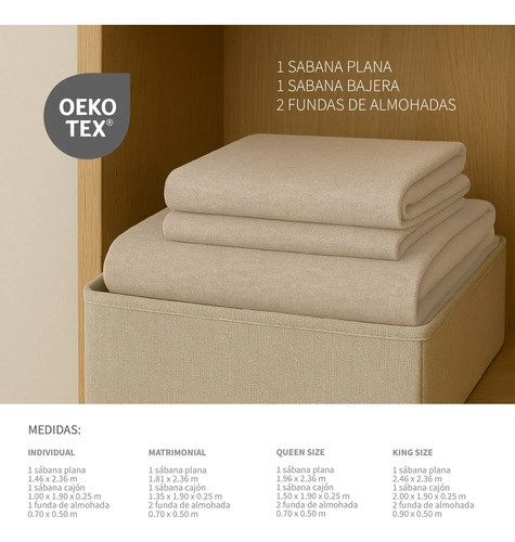 Juego De Sábanas Tela Camiseta Matrimonial 3 Piezas Suave