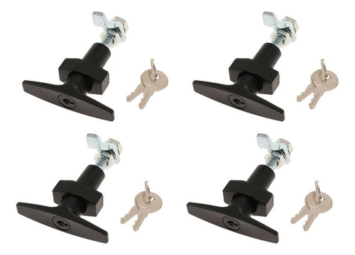 4x Bloqueo De Manija T / Camper Top Lock Cerradura Del
