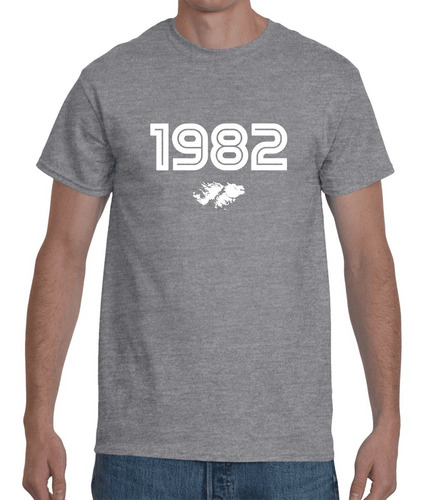 Imagen 2 de 6 de Remera Islas Malvinas Argentinas Homenaje Gris Algodon