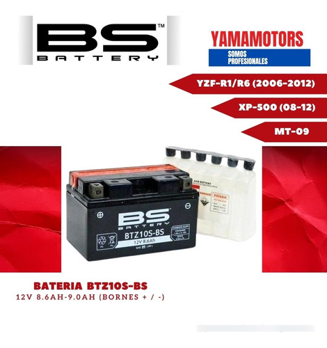 Bateria 12v 8.6ah-9.0ah Btz10s-bs (bs Battery) 