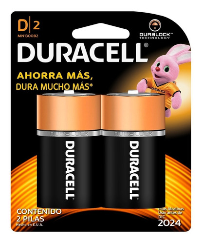 10 Paquetes Pila Duracell Alcalina D Con 2 Pilas C/u