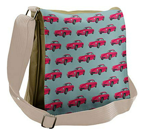 Bolso De Mensajero - Ambesonne Cars Bag, Retro Vehicle From 