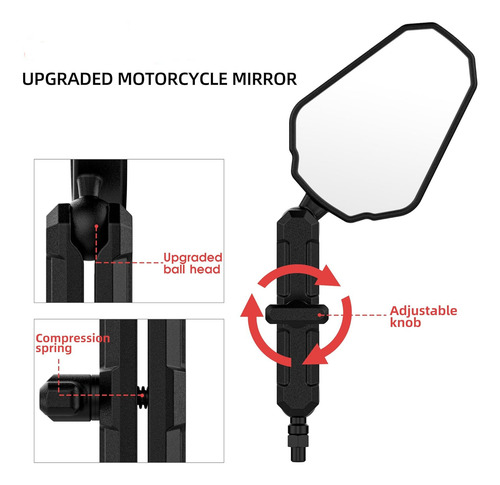 Espejos Plegables Versátiles Para Motocicletas