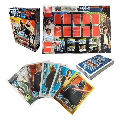 Mazo 24 Cartas Star Wars Coleccionables + Tablero De Juego