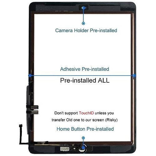 Kit De Reemplazo De Pantalla A1893 A1954 iPad 6 (6ta Ge...