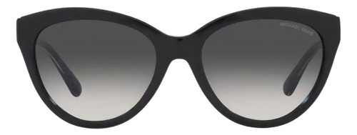 Lentes De Sol Michael Kors Makena Mk2158 30058g Para Dama Lente Gris Oscuro Varilla Negro Armazón Negro Diseño Classic
