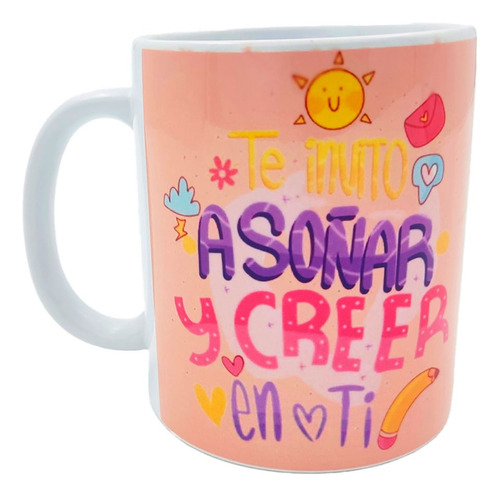 Mug Taza Pocillo Porcelana Hello Kitty Superación Motivacion