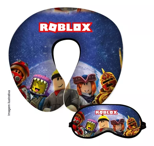 Roblox kit camiseta, almofada e máscara de dormir - Tônia