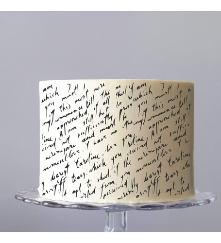 Plantilla Para Tarta Texto Ingl «love Letter Cake Stencil» X