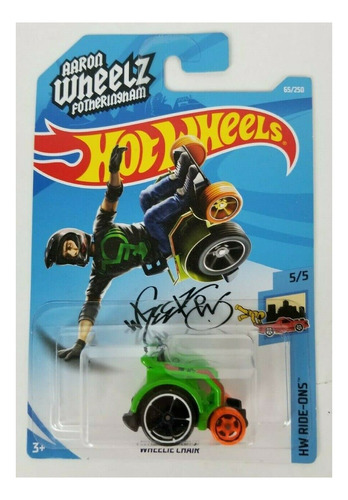 Diecast Hot Wheels Silla Wheelie Verde, 65/250 Ride Ons 5/5