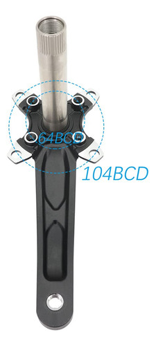Djc Bielas Para Bicicleta 104bcd Con Plato Bsa Soporte Infer