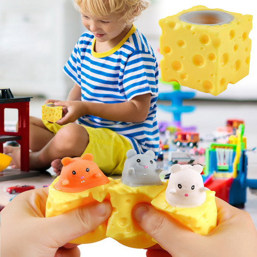 Juguete Interactivo Cheese Mouse Popper Toy Para Aliviar El