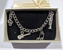 Comprar Pulsera Dijes Música Clave Sol Instrumentos Notas Musicales