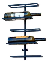 Comprar Botellero De Pared Porta Vinos De Metal Para Pared Negro